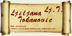 Ljiljana Tokanović vizit kartica
